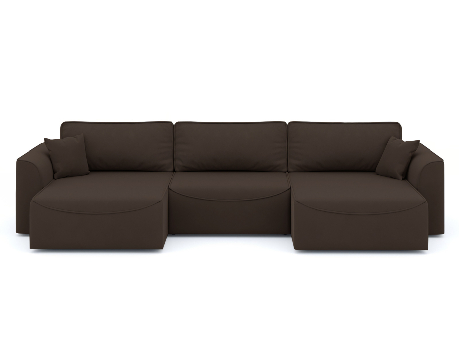 Диваны угловые в гостиную, Диван-кровать П-образный Рафаэль еврокнижка НПБ, велюр