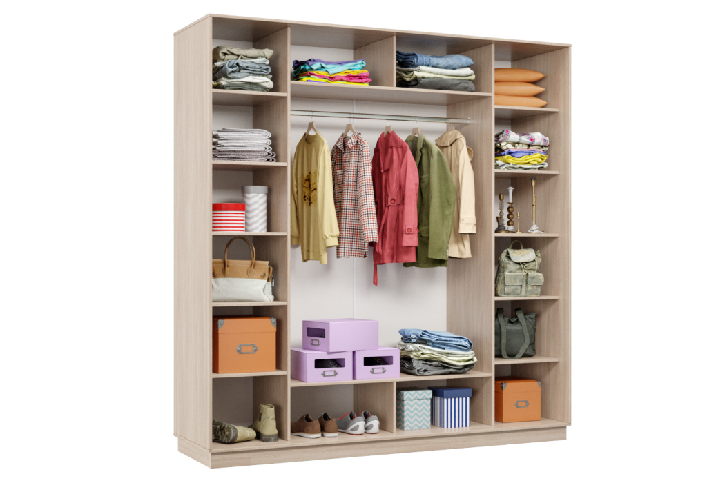 Шкафы-купе 3-х дверные, Шкаф-купе Премьер Лайт 36 (01;02;01) трехдверный