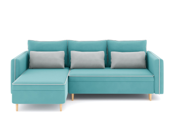 Диван-кровать угловой Рон еврокнижка-пантограф, велюр