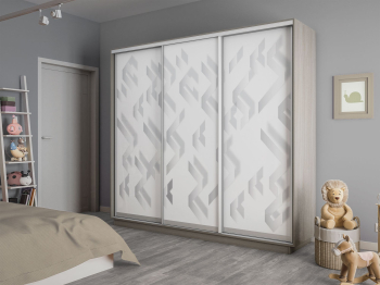 Шкаф-купе Экспресс 3-х дверный Фотопечать Ленты Стекла 240х60х240