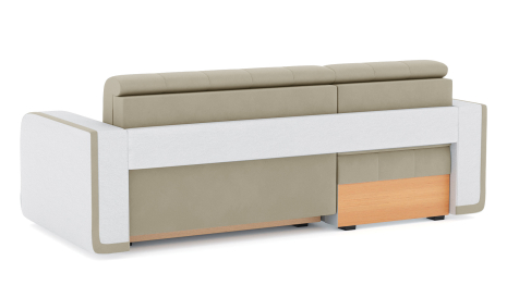 Диван-кровать угловой Генри еврокнижка, велюр+кож.зам