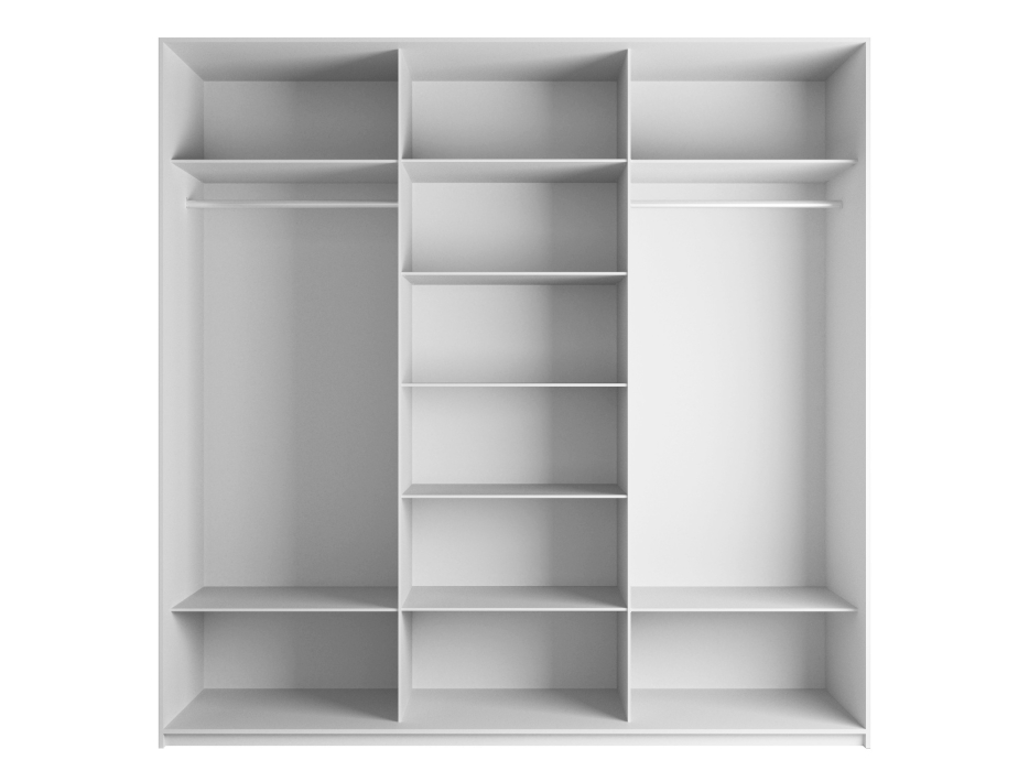 Шкафы-купе 3-х дверные, Шкаф-купе Эста 3-х дверный ДСП/Стекла пудра/Доводчик 240х66х240