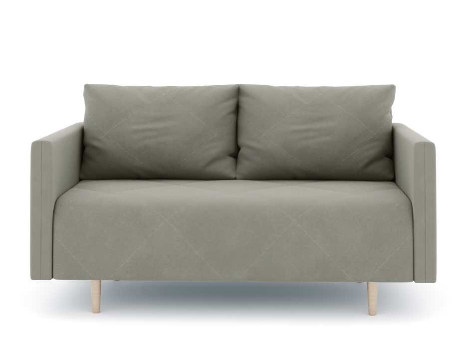 Диваны прямые кухонные, Диван прямой нераскладной Милли мини 2-х  местный с подлокотниками, велюр