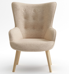 Кресло интерьерное Шелли, искусственный мех