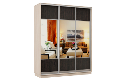 Шкаф-купе Премьер Лайт 33 (05;05;05) трехдверный