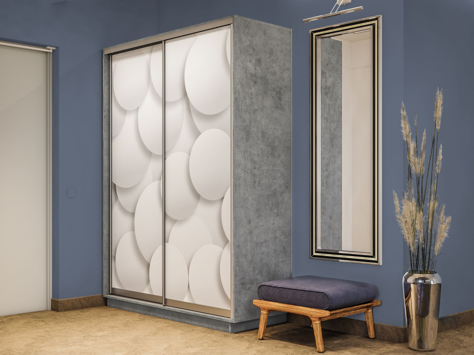 Шкафы-купе 2-х дверные, Шкаф-купе Экспресс 2-х дверный Фотопечать Шары Стекла 120х45х220