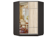 Угловые шкафы, Шкаф-купе Премьер Лайт 71 угловой (08;11) двухдверный