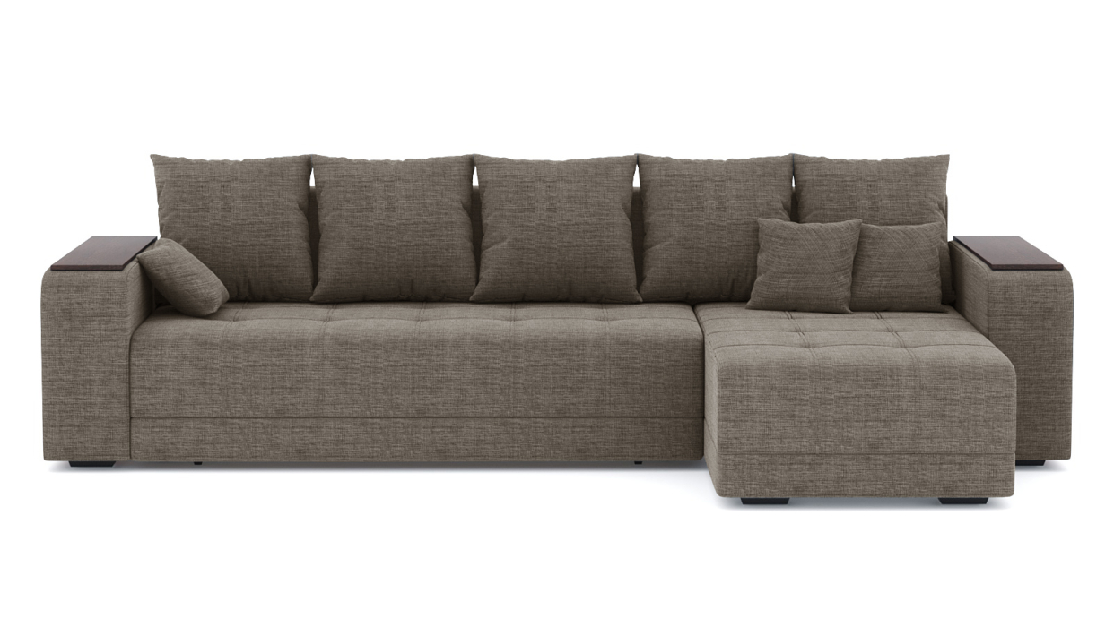 Диваны угловые в гостиную, Диван-кровать угловой Дубай еврокнижка, рогожка Люкс