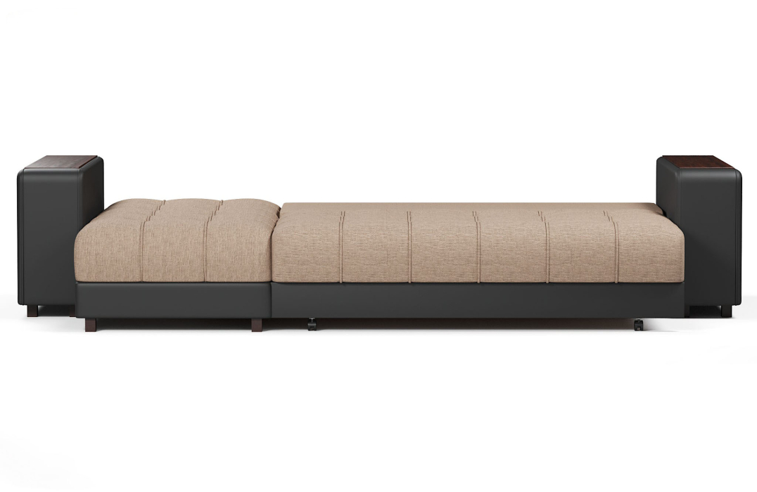 Диваны угловые, Диван угловой Дубай еврокнижка рогожка+экокожа