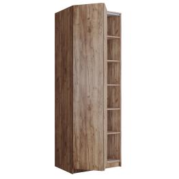 Шкаф складной Е1 Локер ("Гармошка" с системой Push to Move/Левый)81х52.5х220 см, с полками