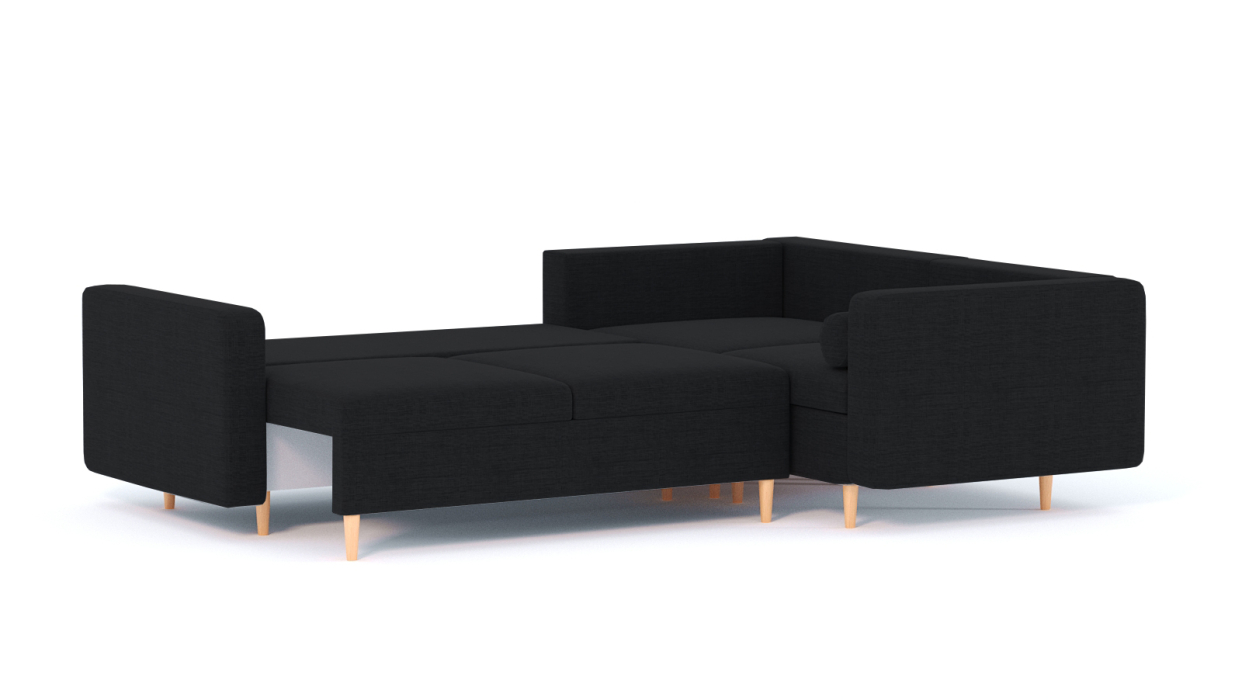 Диваны угловые в гостиную, Диван-кровать угловой еврокнижка-пантограф Белфаст модульный, рогожка