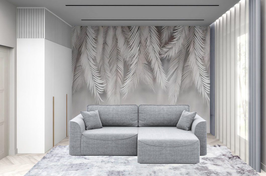 Диваны угловые в гостиную, Диван-кровать угловой Рафаэль еврокнижка НПБ, рогожка