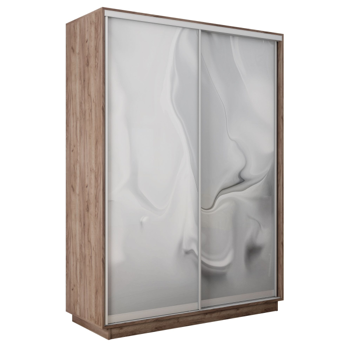 Шкафы-купе 2-х дверные, Шкаф-купе Экспресс 2-х дверный Фотопечать Шелк Стекла 140х60х240