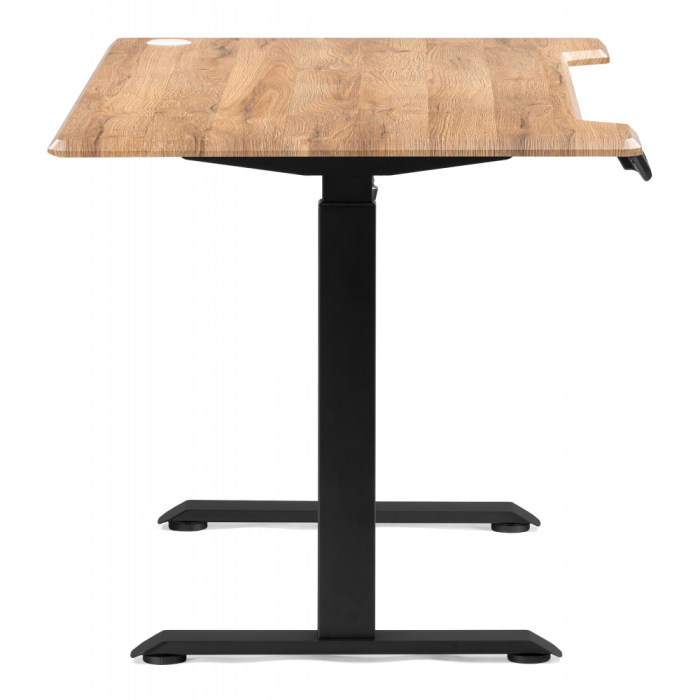 Прямые компьютерные столы, Компьютерный стол Маркос с механизмом подъема 140х80х75, черный