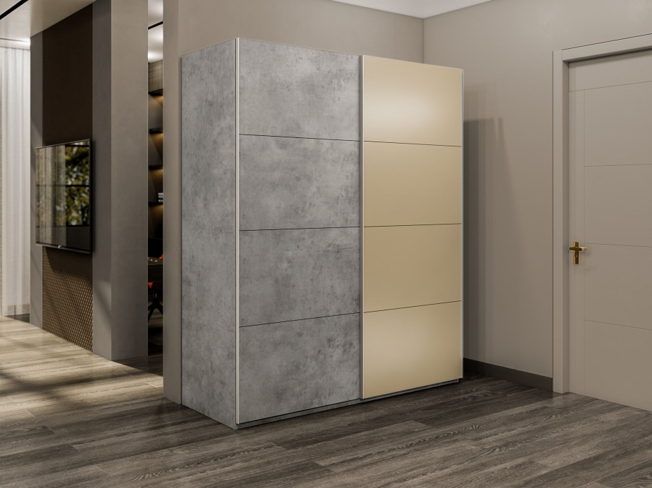 Шкафы-купе 2-х дверные, Шкаф-купе Эста 2-х дверный ДСП/Стекла фисташка/Доводчик 180х66х240