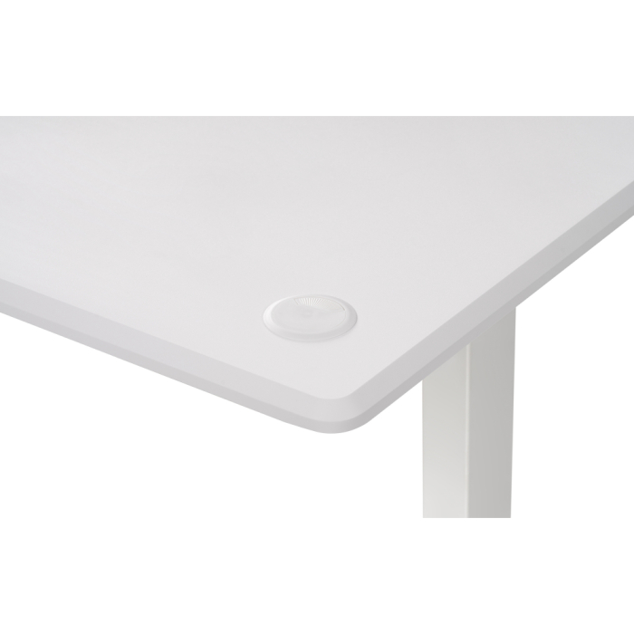 Прямые компьютерные столы, Компьютерный стол Маркос с механизмом подъема 140х80х75, белый