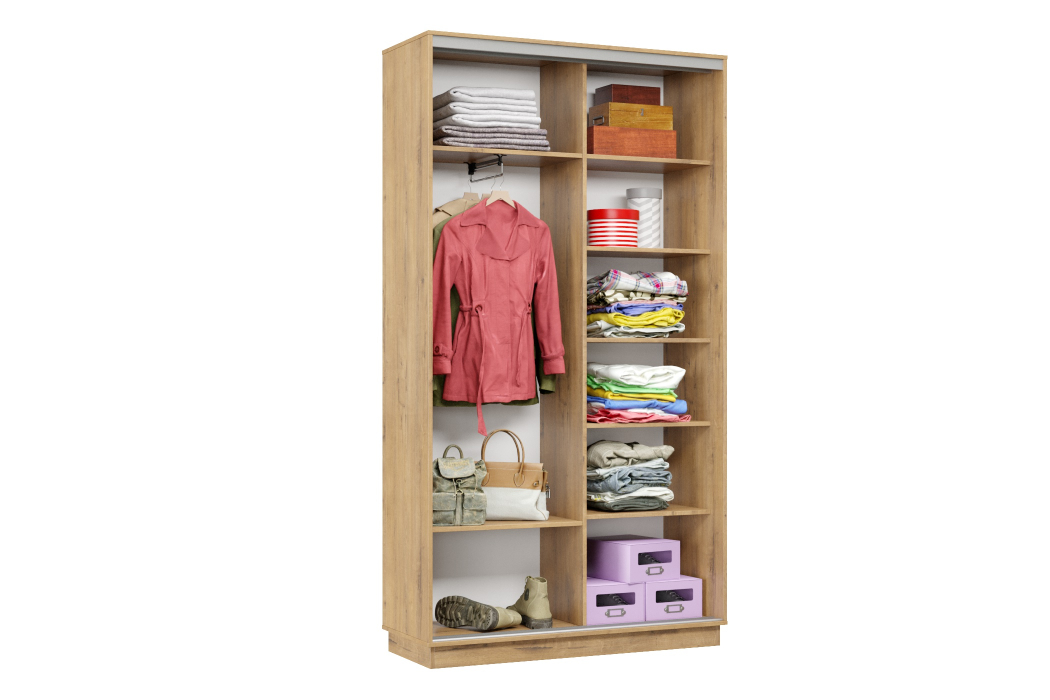 Шкафы-купе, Шкаф-купе Премьер Лайт МИНИ 01 (08;08) двухдверный