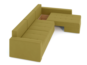 Диван-кровать угловой Брест 3 секции еврокнижка, велюр