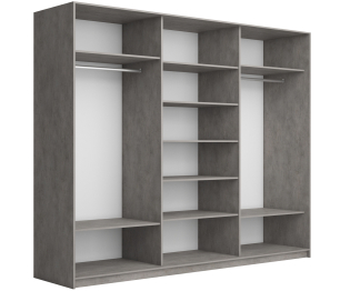 Шкаф-купе Прайм ДСП/Стекло белое, 240х57х230