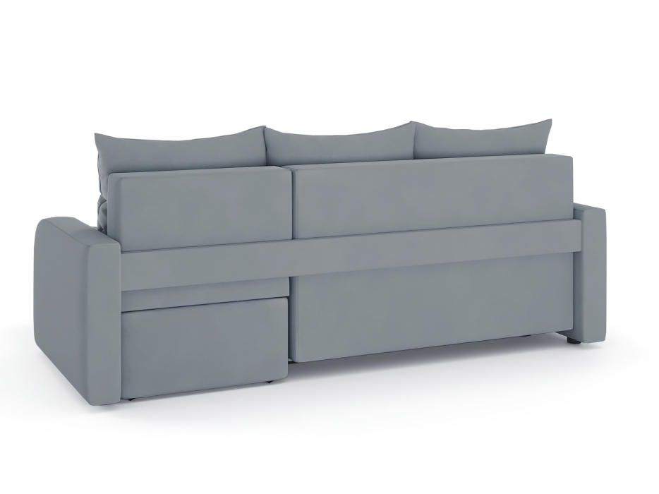 Диваны угловые в гостиную, Диван-кровать угловой Мини Люкс трехсекционная еврокнижка, велюр