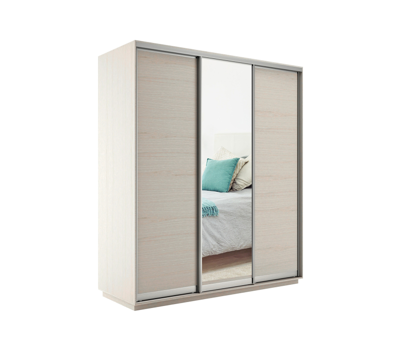 Шкафы-купе, Шкаф-купе Экспресс Медиум (1 зеркало) трио 2200 x 2400 x 600