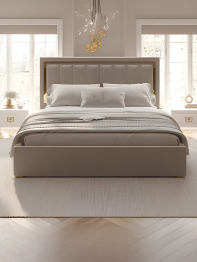 Кровать Валенсия с подъемным механизмом 180х200 см велюр, золото