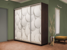 Шкафы-купе 3-х дверные, Шкаф-купе Экспресс 3-х дверный Фотопечать Шары Стекла 210х45х220