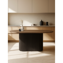 Стол Барон О 160 х 90 (черные ноги)