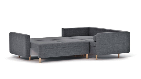 Диван-кровать угловой еврокнижка-пантограф Белфаст модульный, рогожка