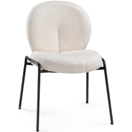 Стул на металлокаркасе Kalipso 1 white (черные ноги)