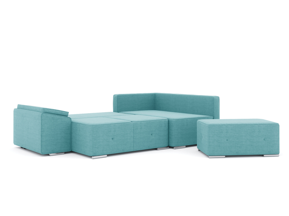 Диваны угловые в гостиную, Диван-кровать угловой Хавьер  ПБ еврокнижка, рогожка