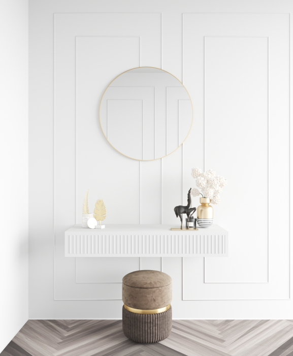 Зеркала в спальню, Дизайнерское настенное зеркало GENGLASS Rauntel M в металлической раме