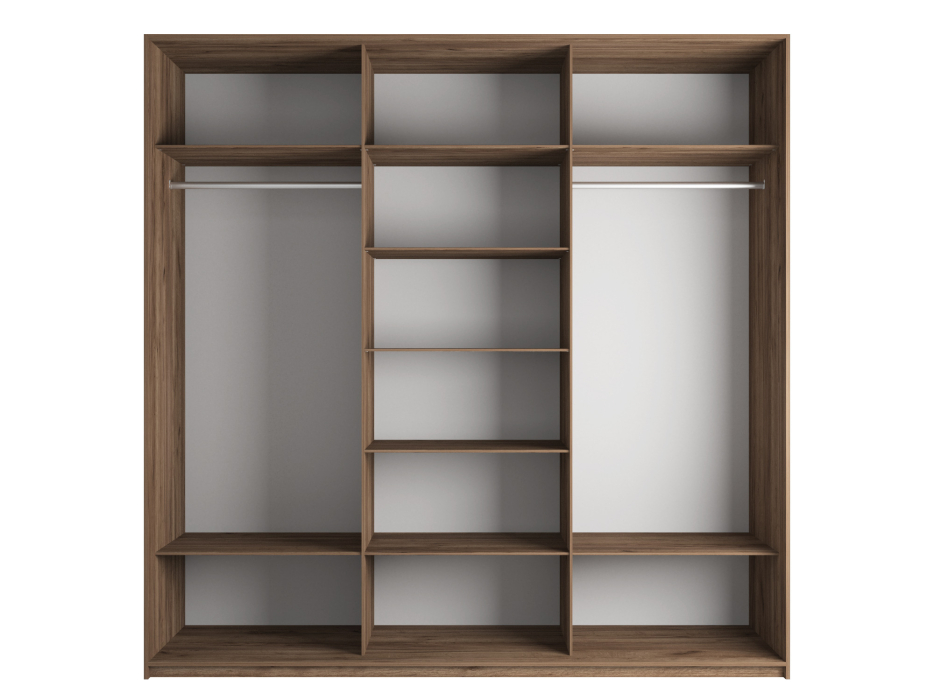 Шкафы-купе 3-х дверные, Шкаф-купе Эста 3-х дверный ДСП/Стекла пудра/Доводчик 240х66х240