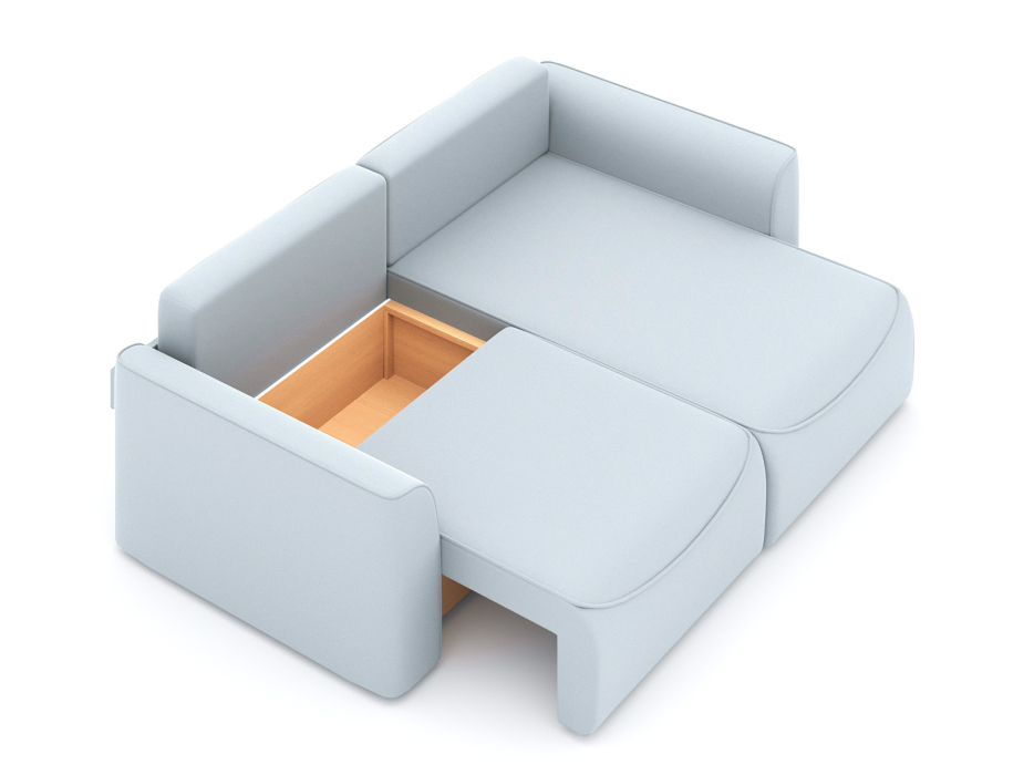 Мягкая мебель, Диван-кровать угловой Рафаэль еврокнижка НПБ, велюр