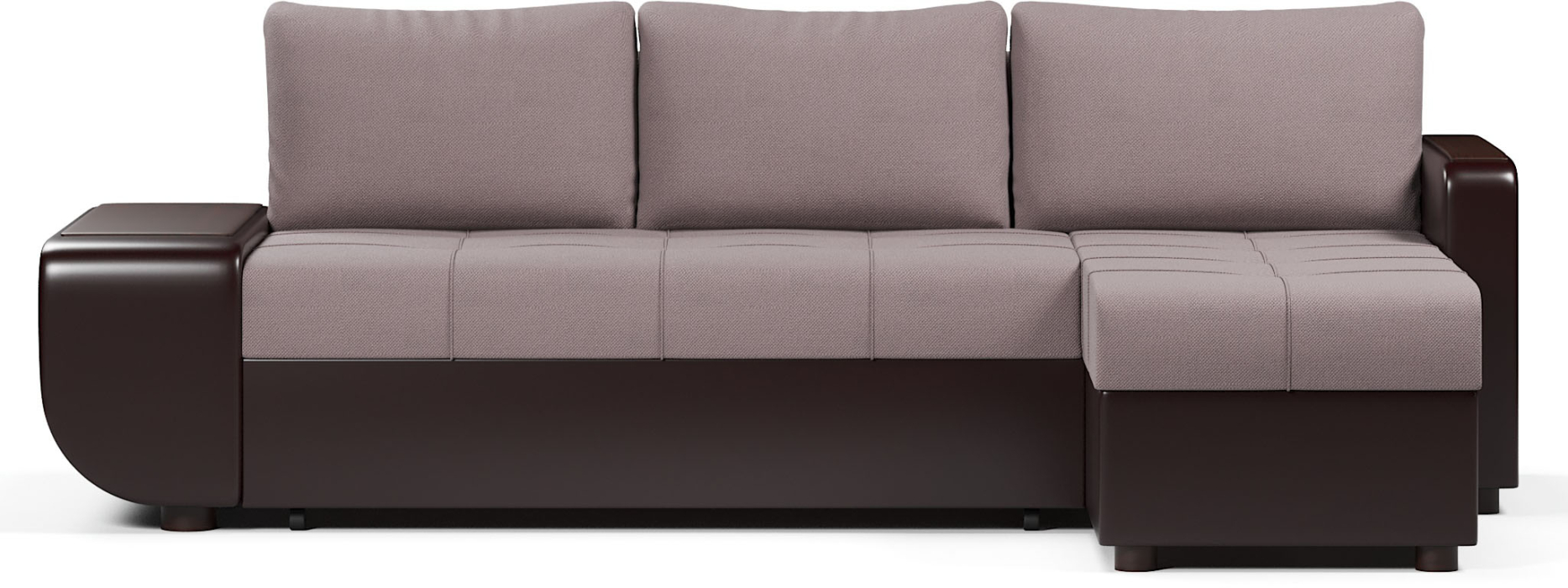 Диваны угловые в гостиную, Диван-кровать угловой Атланта со столиком еврокнижка,велюр+экокожа