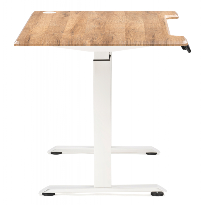 Прямые компьютерные столы, Компьютерный стол Маркос с механизмом подъема 140х80х75, белый