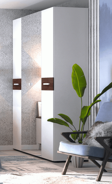 Шкафы распашные, Норвуд 555 Шкаф для одежды и белья 4-дв с/з