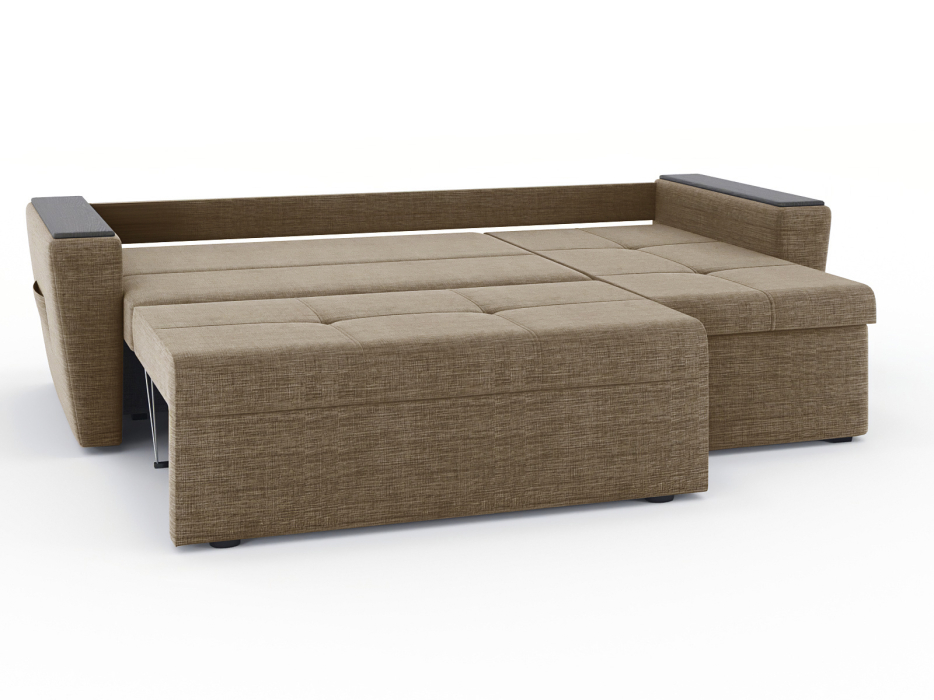 Диваны угловые в гостиную, Диван-кровать угловой Дубай Майами еврокнижка трехсекционная, рогожка Люкс