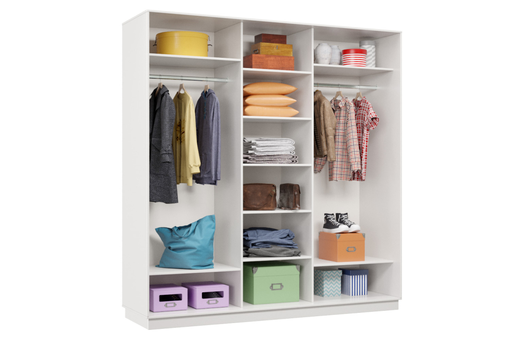 Шкафы-купе 3-х дверные, Шкаф-купе Премьер Лайт 42 (08;05;08) трехдверный