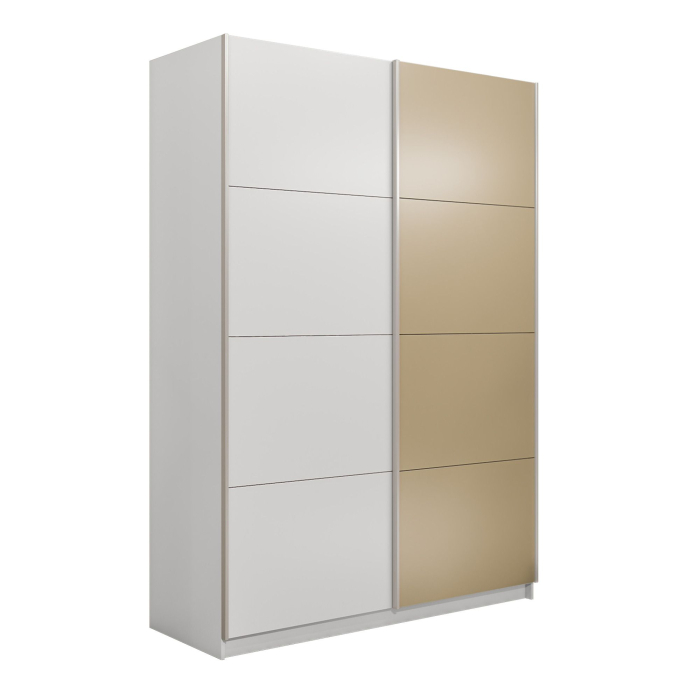 Шкафы-купе 2-х дверные, Шкаф-купе Прайм 2-х дверный ДСП/Стекло фисташка/Доводчики 160х57х230