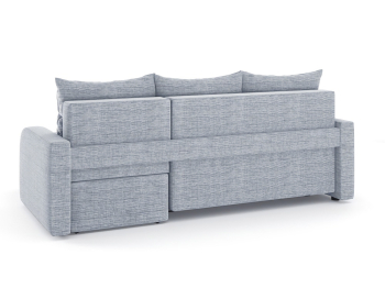 Диван-кровать угловой Мини Люкс трехсекционная еврокнижка, рогожка Люкс