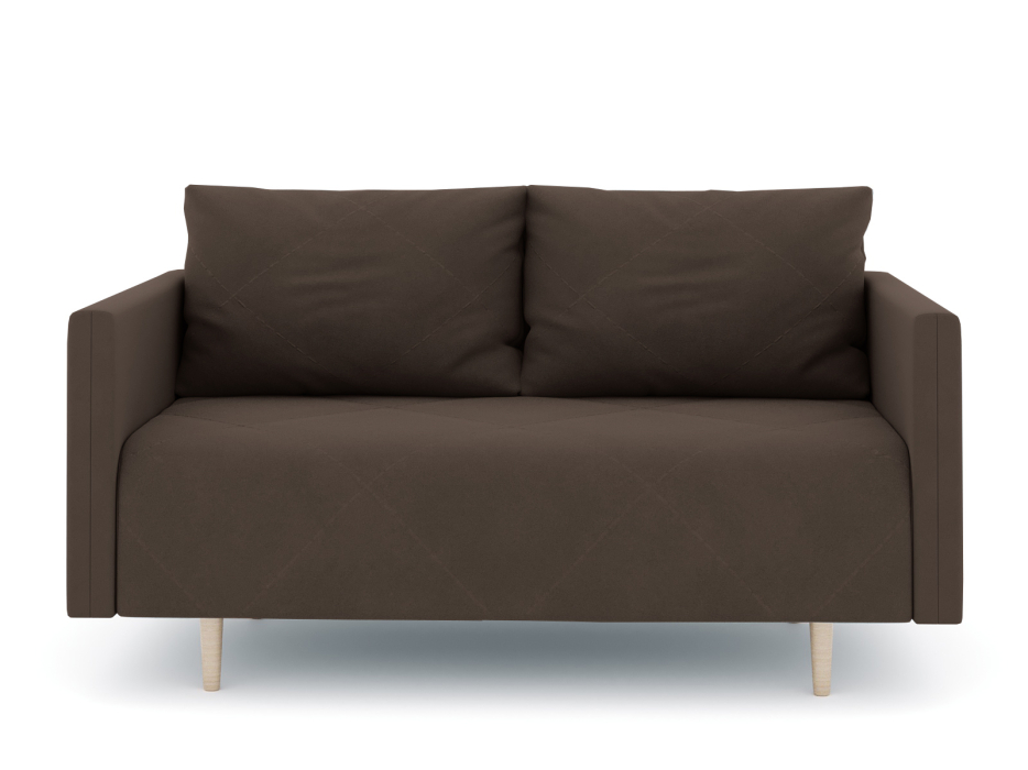 Диваны прямые кухонные, Диван прямой нераскладной Милли мини 2-х  местный с подлокотниками, велюр