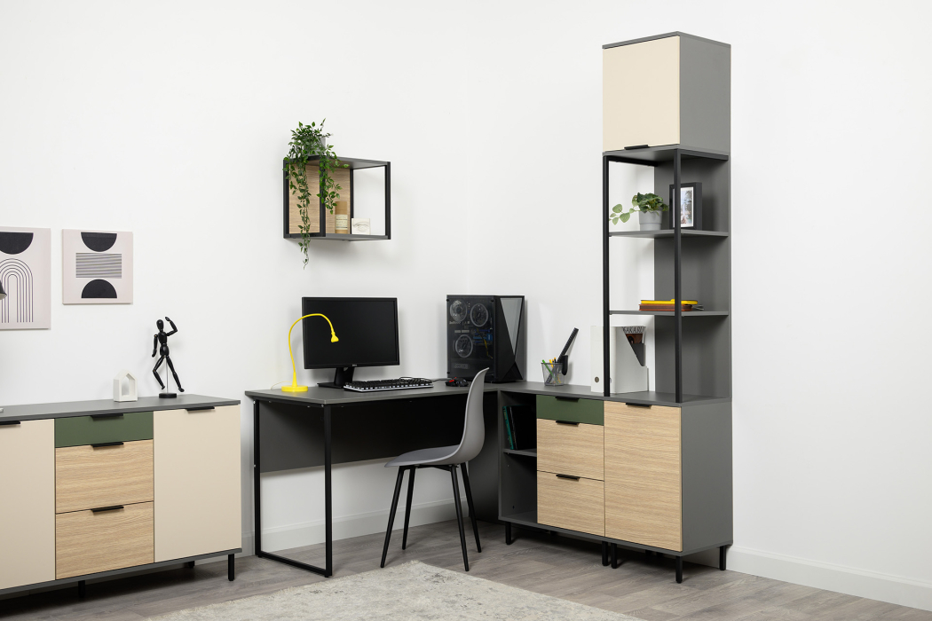 Стеллажи, Стеллаж Марвэл 16.426, темно-серый, сатин, плэйн