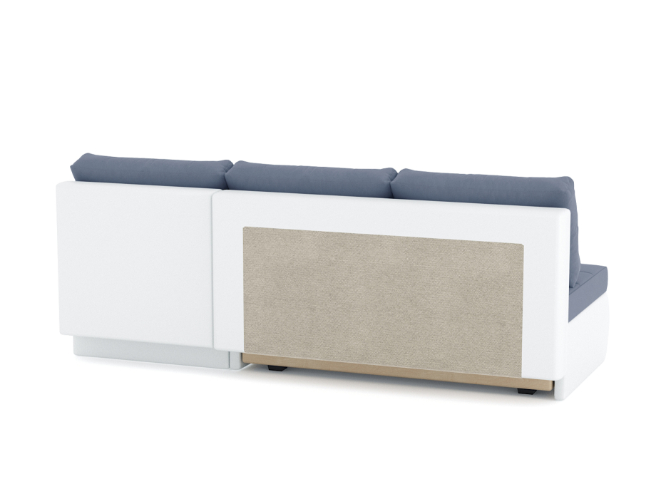 Диваны угловые в гостиную, Диван-кровать угловой Кормак без подлокотников, велюр /кож.зам