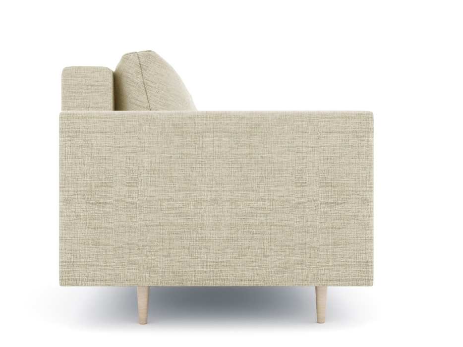 Диваны прямые кухонные, Диван прямой нераскладной Милли мини 2-х  местный с подлокотниками, рогожка Люкс