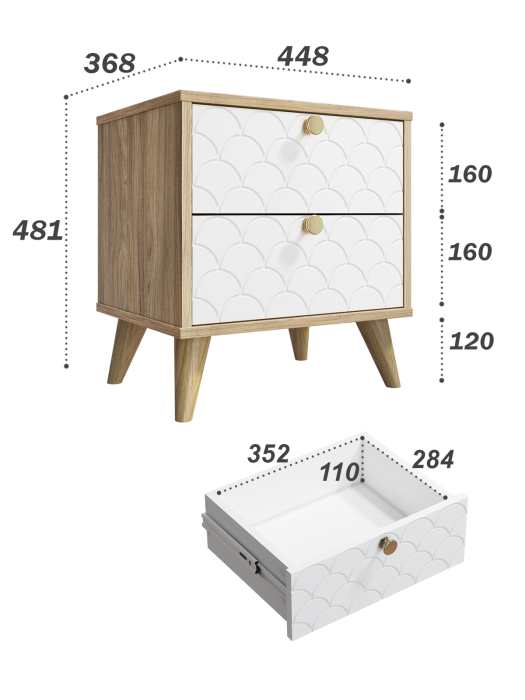 Прикроватные тумбы, Тумба Велламо ВО-1