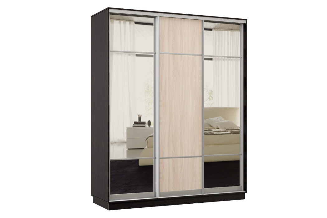 Шкафы-купе, Шкаф-купе Премьер Лайт 21 (11;08;11) трехдверный