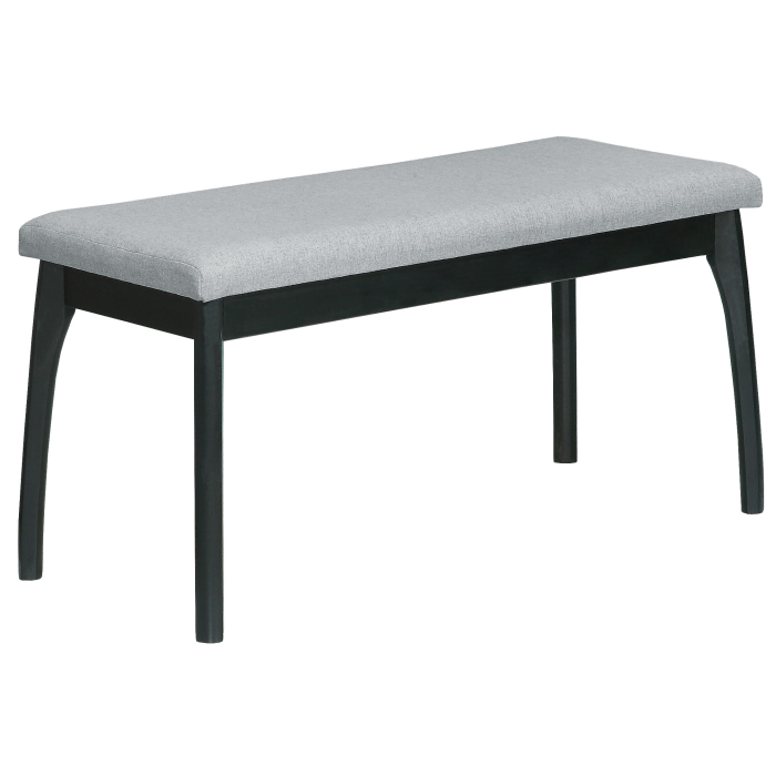 Банкетки, Скамья для прихожей мягкая, ткань серый, каркас венге