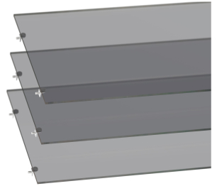 Комплект полок 764*310 стекло Сити СБ-2935 (3шт)