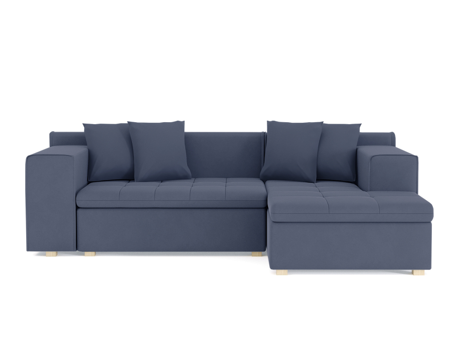 Диваны угловые в гостиную, Диван угловой Чикаго без механизма, велюр